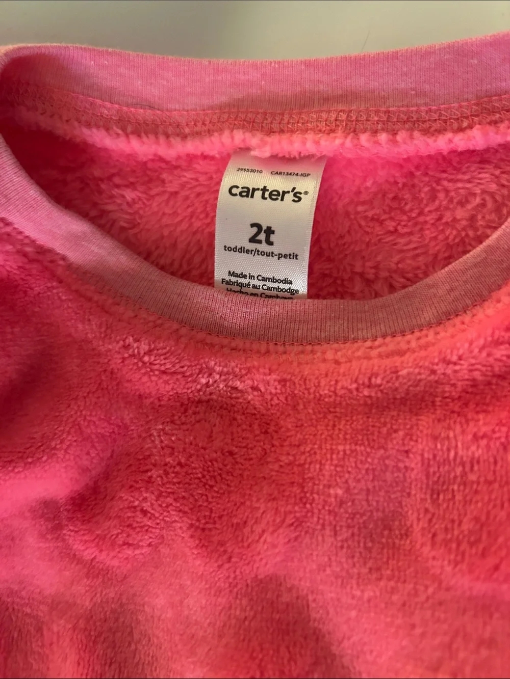 Carter's Hot Pink Fleece Heart Sweatshirt and Gray Knit Leggings